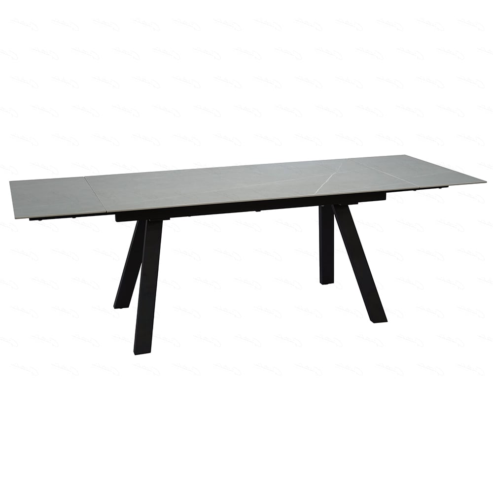 Reston Small Sintered Stone Extending Dining Table In Grey