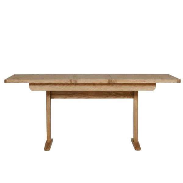 Reston Wooden Extending Rectangular Dining Table In Oak Natural | Bed Sava