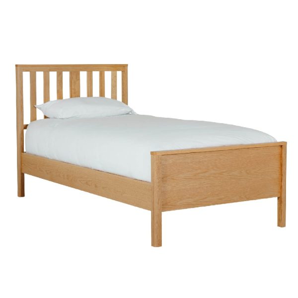 Reston Wooden Single Bed In Oak Natural | Bed Sava