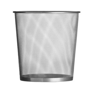 Retika Metal Wire Mesh Small Waste Paper Bin In Silver | Bed Sava
