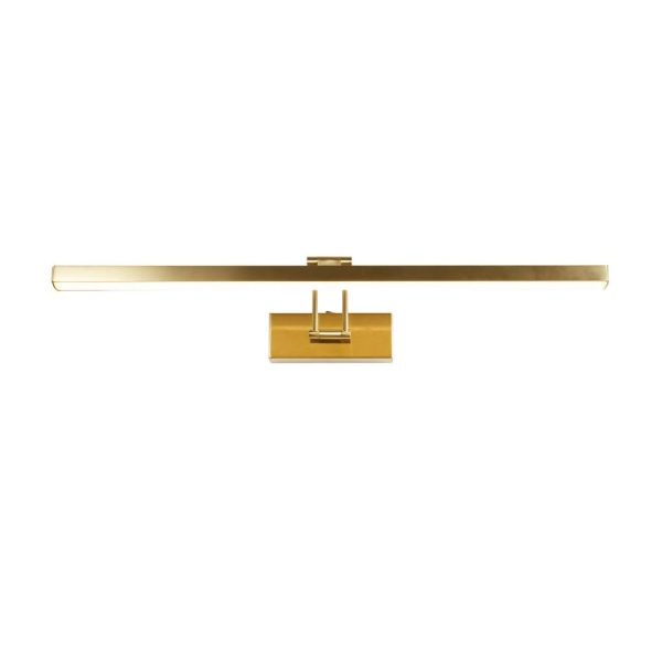 Rhodes LED Picture Light Large In Satin Brass | Bed Sava