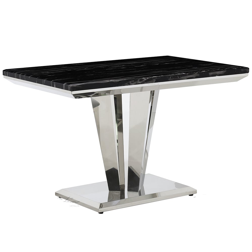 Richmond Marble Rectangular Dining Table In Black