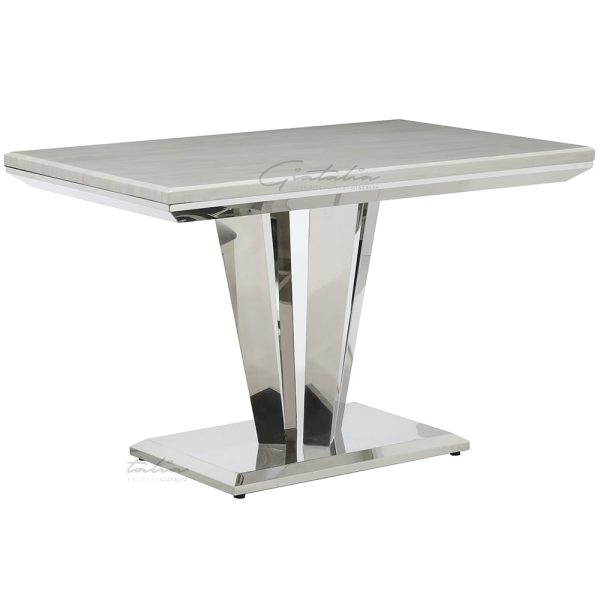 Richmond Marble Rectangular Dining Table In White | Bed Sava