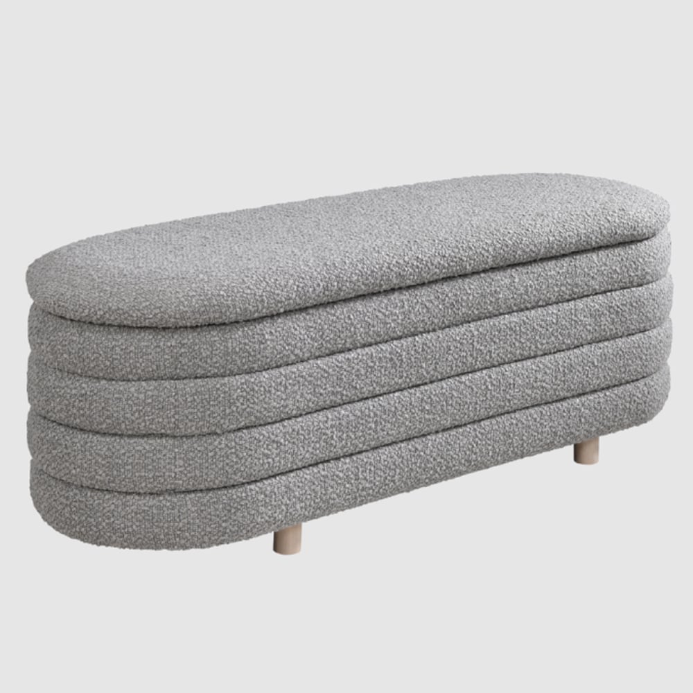Rifle Fabric Storage Ottoman In Cologne Dove