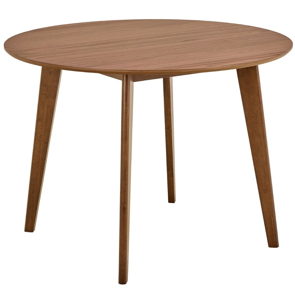 Riga Medium Wooden Round Dining Table In Walnut