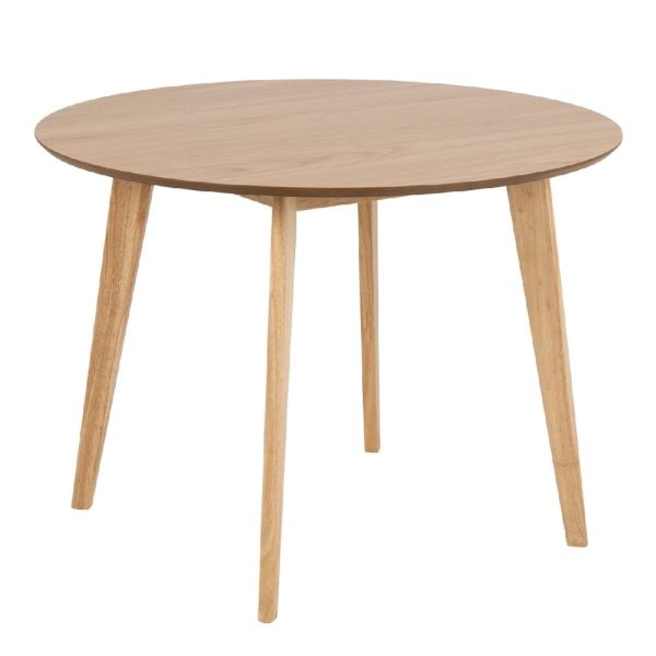 Riga Wooden Dining Table Round Small In Oak | Bed Sava