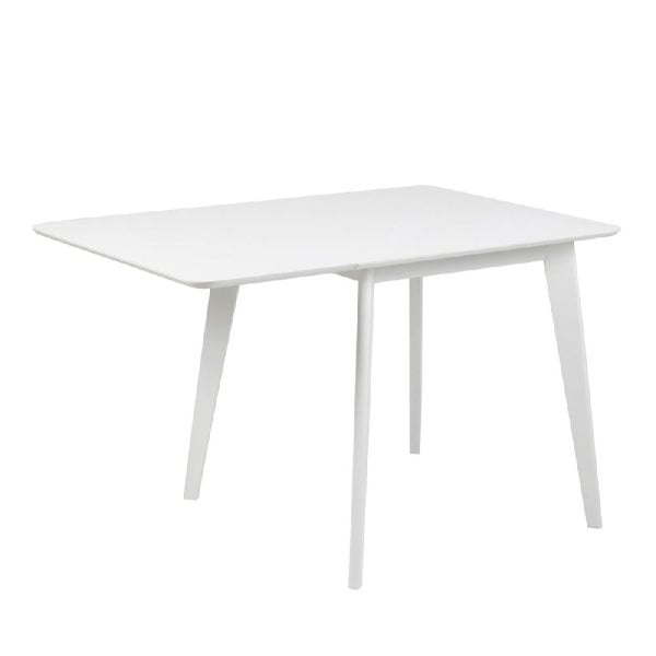 Riga Wooden Extending Dining Table In White | Bed Sava