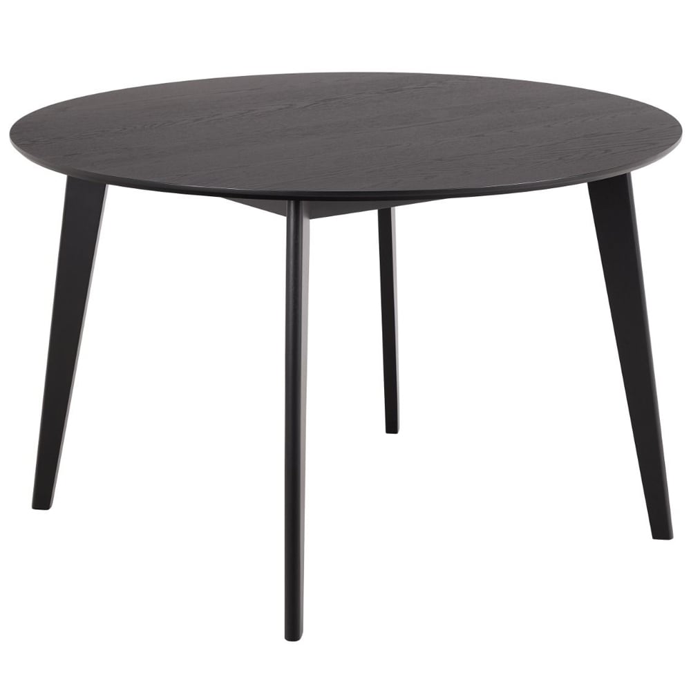 Riga Wooden Round Dining Table In Black