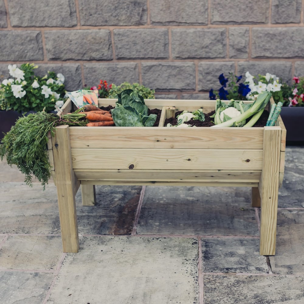 Rimouski Medium Wooden Garden Vegetable Planter In Natural