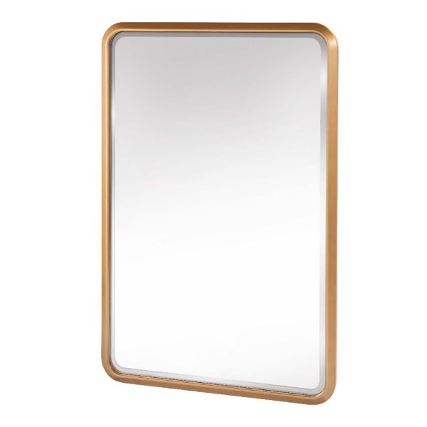 Rimouski Wooden Round Mirror In Copper | Bed Sava