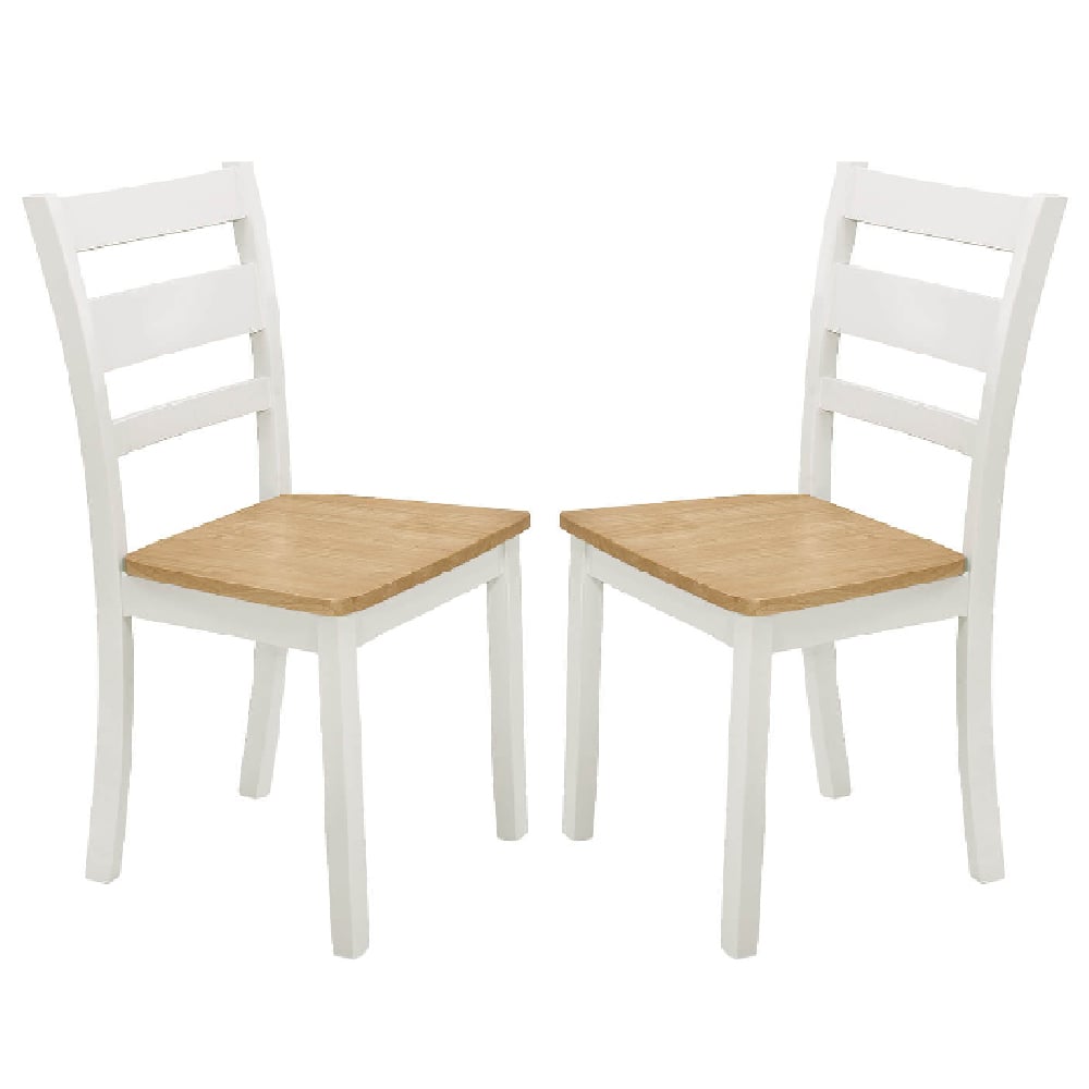 Rubin Oak And Grey Wooden Dining Chairs In Pair