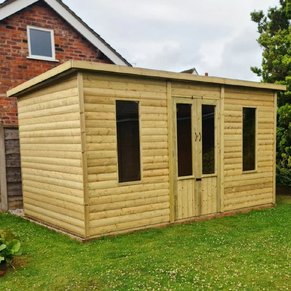 Ruidoso Medium Wooden Garden Summerhouse With 2 Windows In Natural