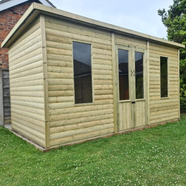 Ruidoso Small Wooden Garden Summerhouse In Natural | Bed Sava
