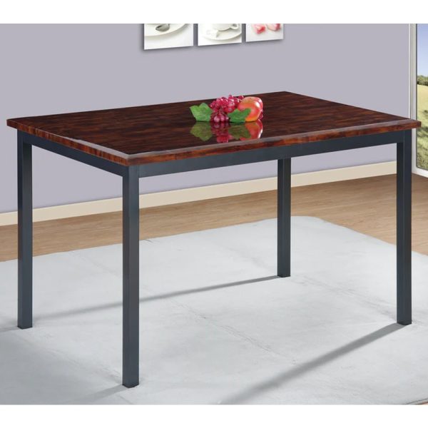 Ruston Large Gloss Dining Table In Brown Marble Effect | Bed Sava
