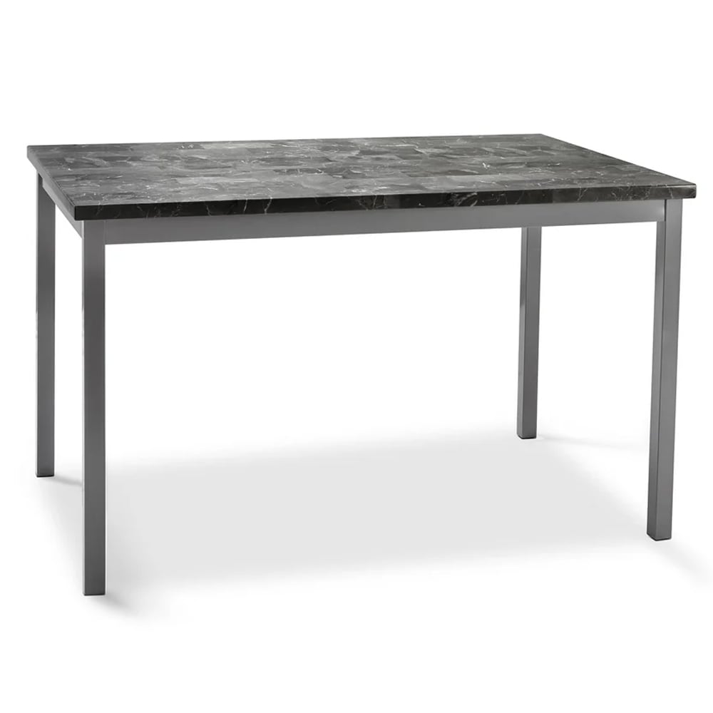 Ruston Large Gloss Dining Table In Grey Marble Effect