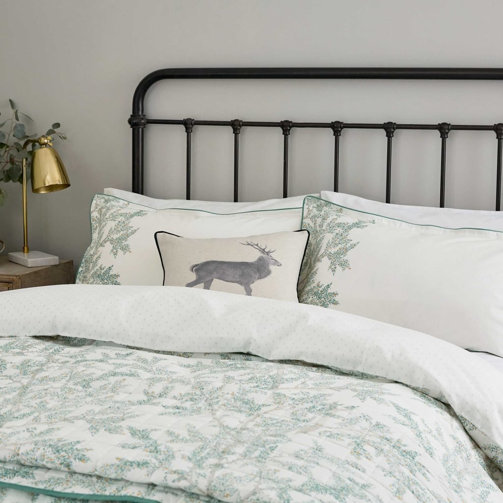 Sanderson Farthing Wood Single Duvet Cover Set, Green