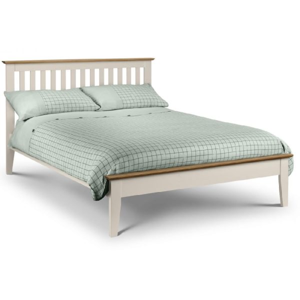Salem Wooden King Size Bed In Oak And White | Bed Sava