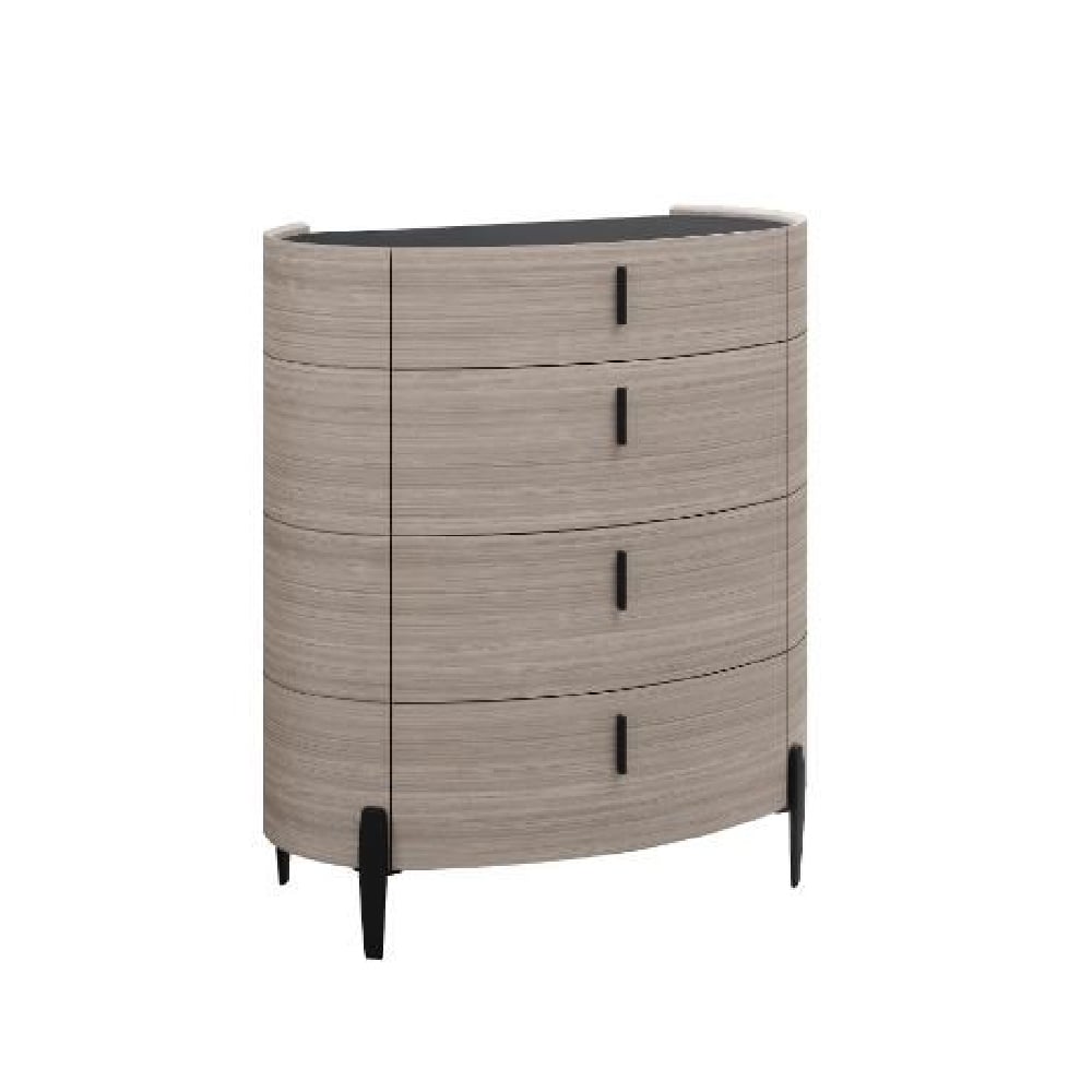 Salinas Wooden Chest Of 4 Drawers In Beige