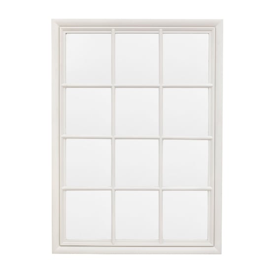 Salta Window Wall Mirror In Stone Wooden Frame