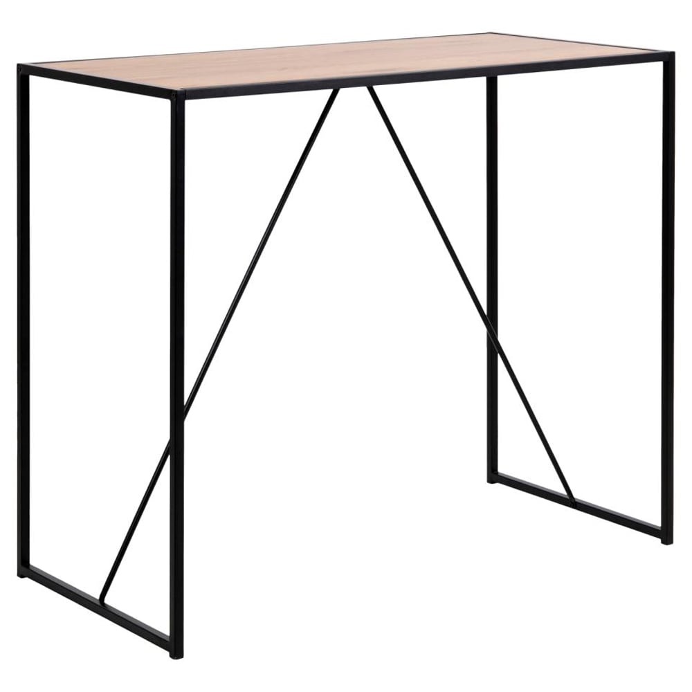 Salvo Wooden Rectangular Bar Table In Matt Wild Oak
