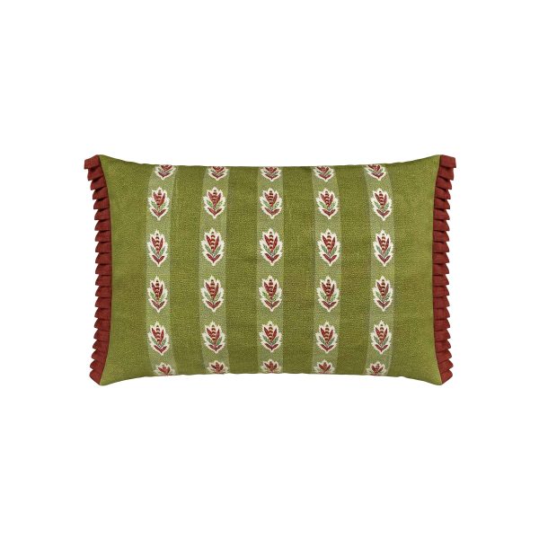 Sanderson Arils Garden Cushion 60cm x 40cm Olive  Mulberry | Bed Sava