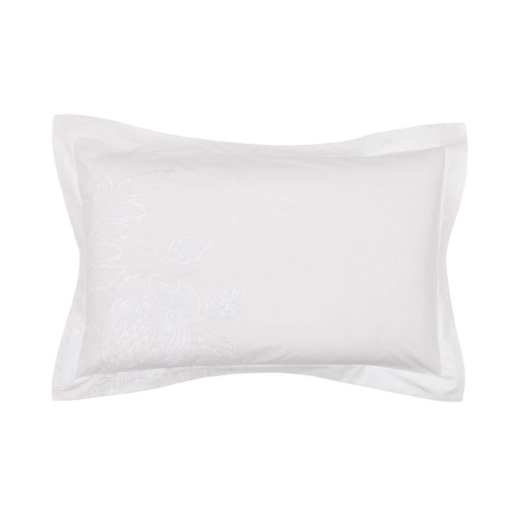 Sanderson Cantaloupe Embroidered Oxford Pillowcase, Ivory