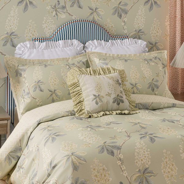 Sanderson Chestnut Tree Kingsize Duvet Cover Set Grey Blue  Sage | Bed Sava