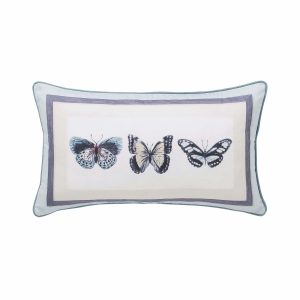 Sanderson Clementine Cushion 50cm x 30cm Duck Egg | Bed Sava