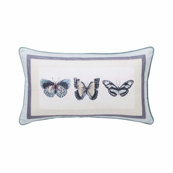 Sanderson Clementine Cushion 50cm x 30cm Duck Egg | Bed Sava