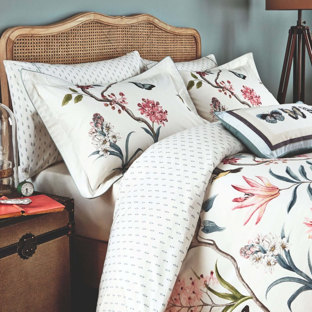 Sanderson Clementine Single Duvet Cover Set, Duck Egg