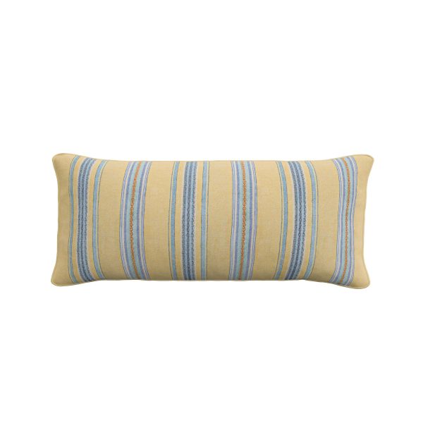 Sanderson Enys Garden Cushion 70cm x 30cm Indigo  Primrose | Bed Sava
