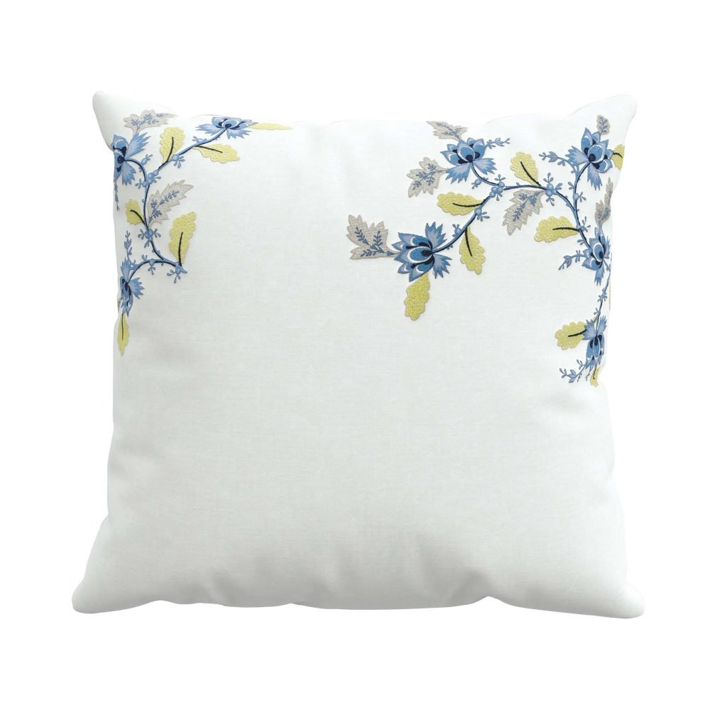 Sanderson Enys Garden Pair of Square Pillowcases, Indigo & Primrose