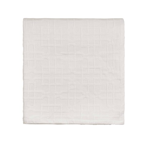 Sanderson Hampton Trellis Throw White | Bed Sava