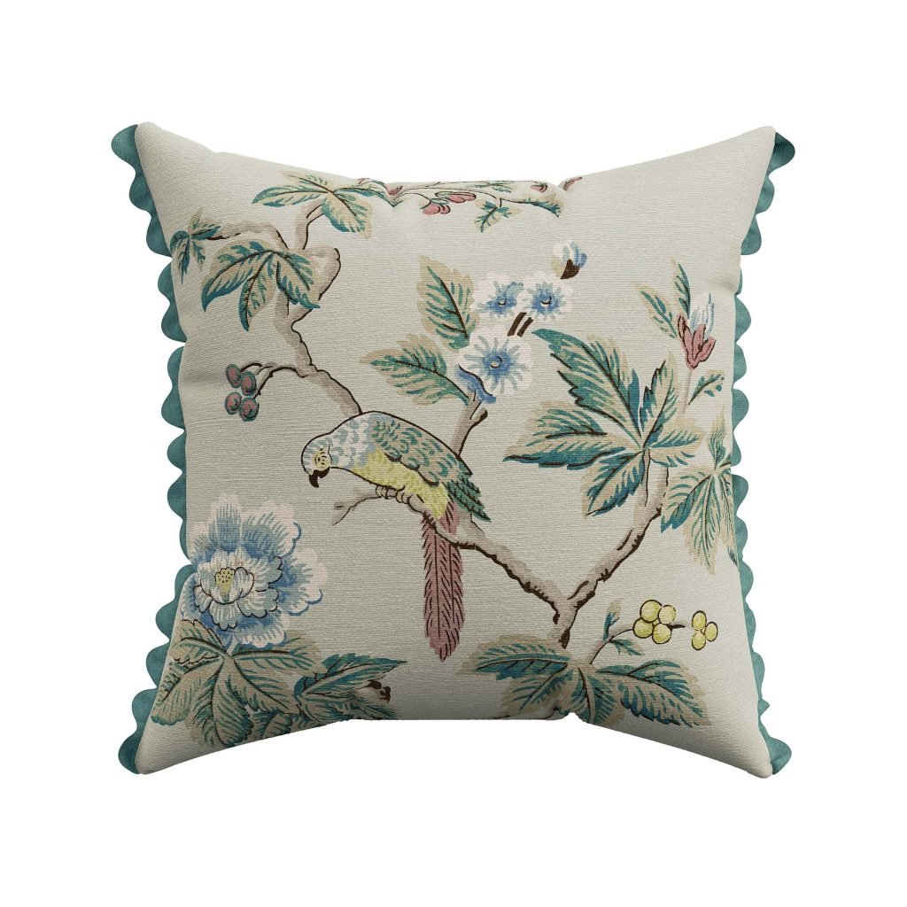 Sanderson x National Trust Lophura Cushion 45cm x 45cm, Chintz