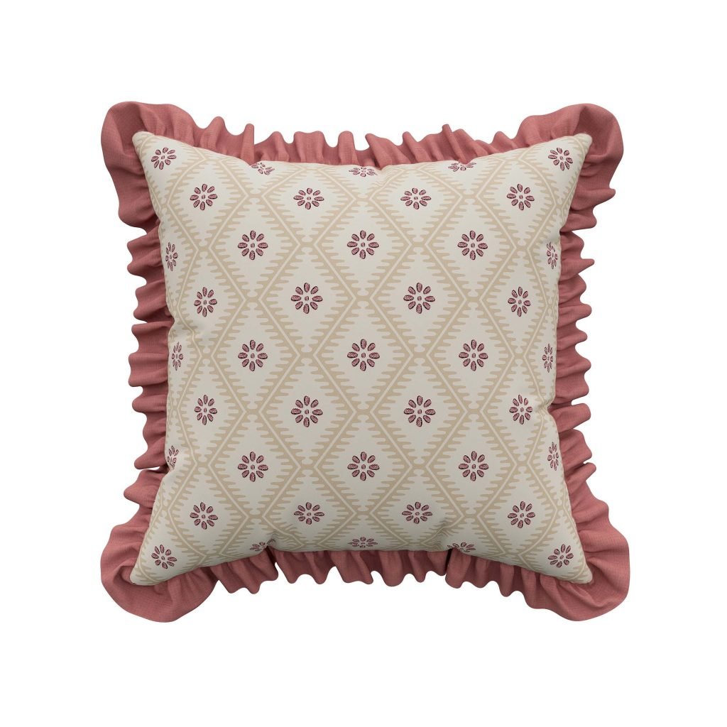 Sanderson x National Trust Poets Rose Cushion 45cm x 45cm, Blush