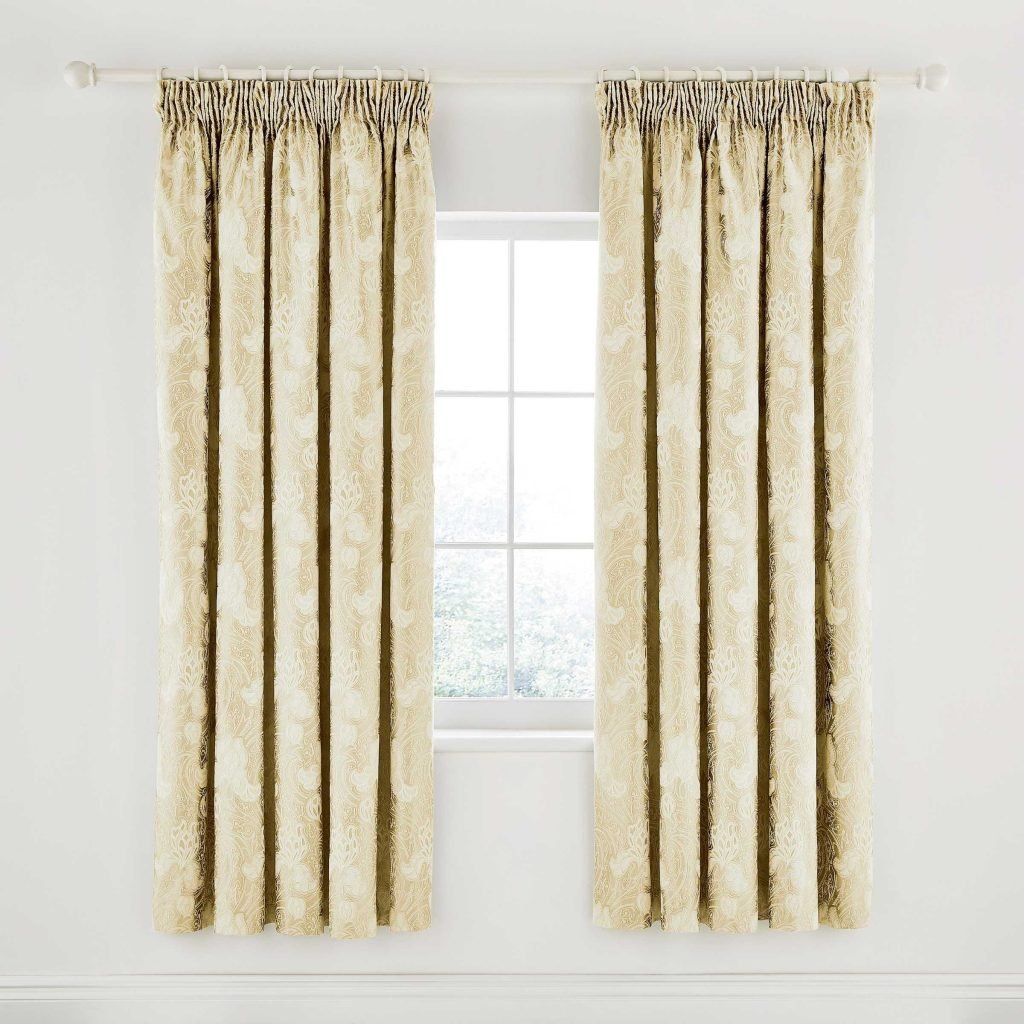 Sanderson Ashbee Curtains 66" x 72", Soft Gold