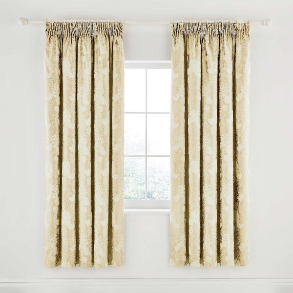 Sanderson Ashbee Curtains 66 x 72 Soft Gold | Bed Sava