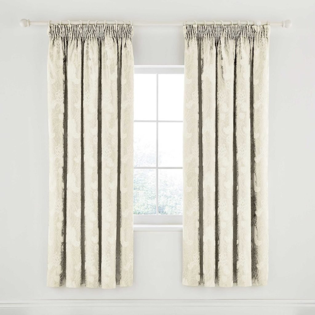 Sanderson Ashbee Lined Curtains 66" x 72", Ivory