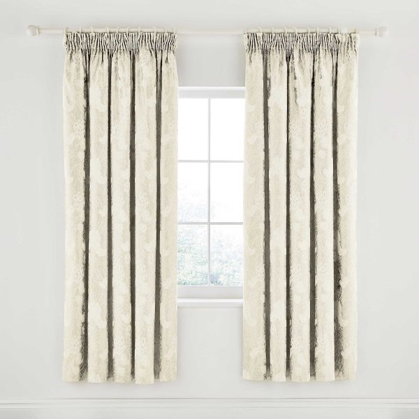 Sanderson Ashbee Lined Curtains 66 x 72 Ivory | Bed Sava