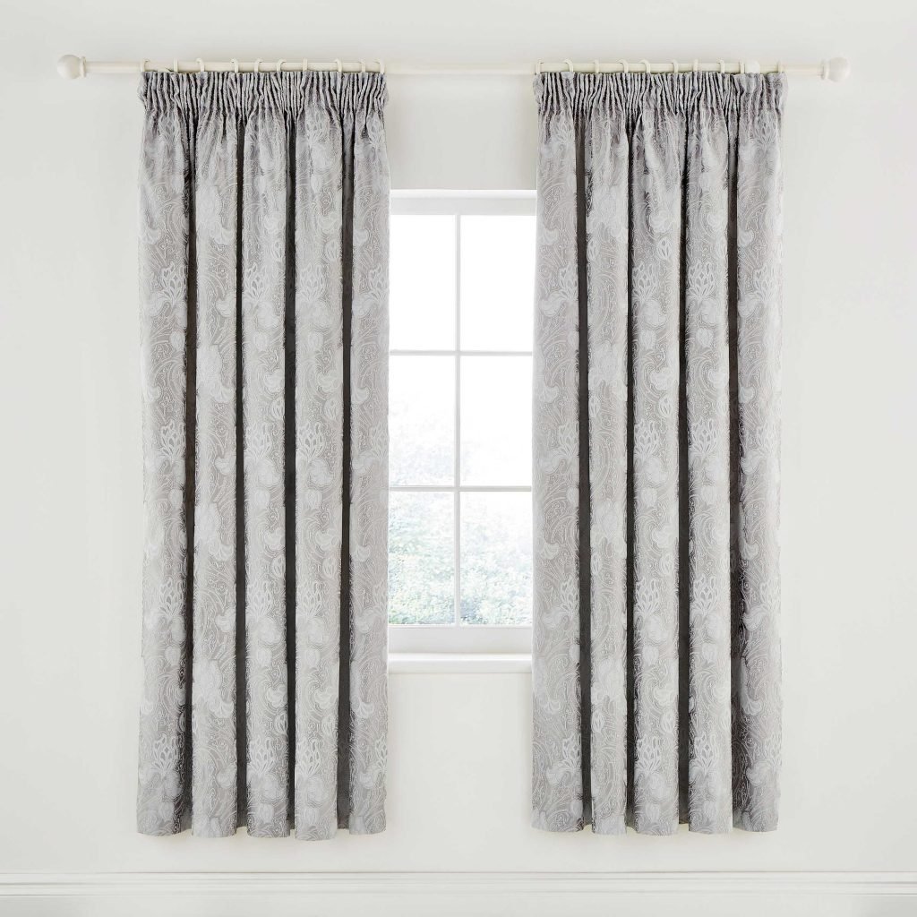 Sanderson Ashbee Lined Curtains 66" x 72", Platinum