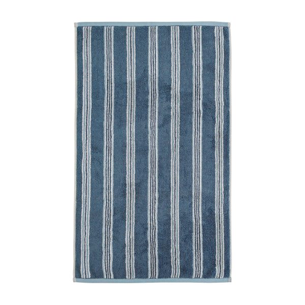 Sanderson Brecon Stripe Bath Sheet Midnight | Bed Sava
