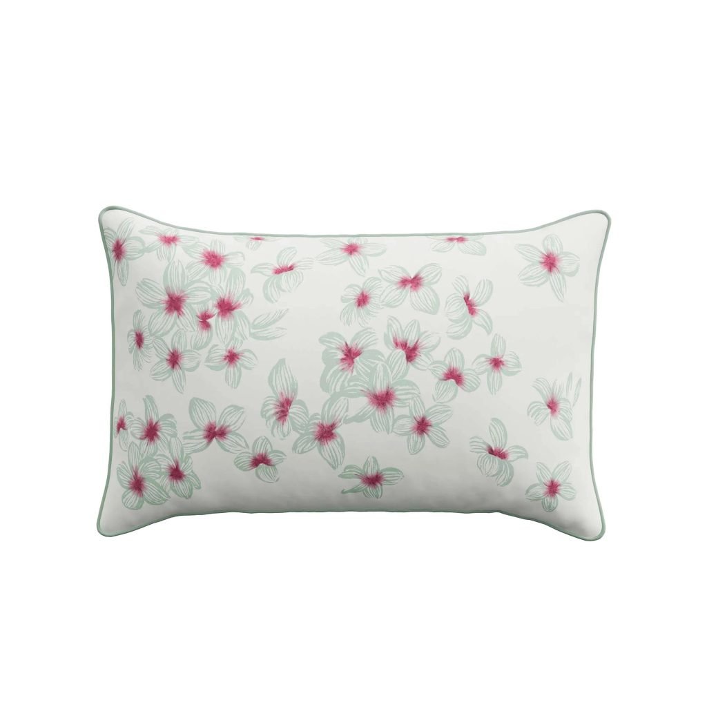 Sanderson Oleander Cushion 30cm x 50cm, Aqua