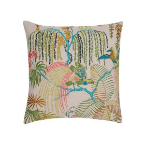 Sanderson Palm House Cushion 45cm x 45cm Botanical Green | Bed Sava