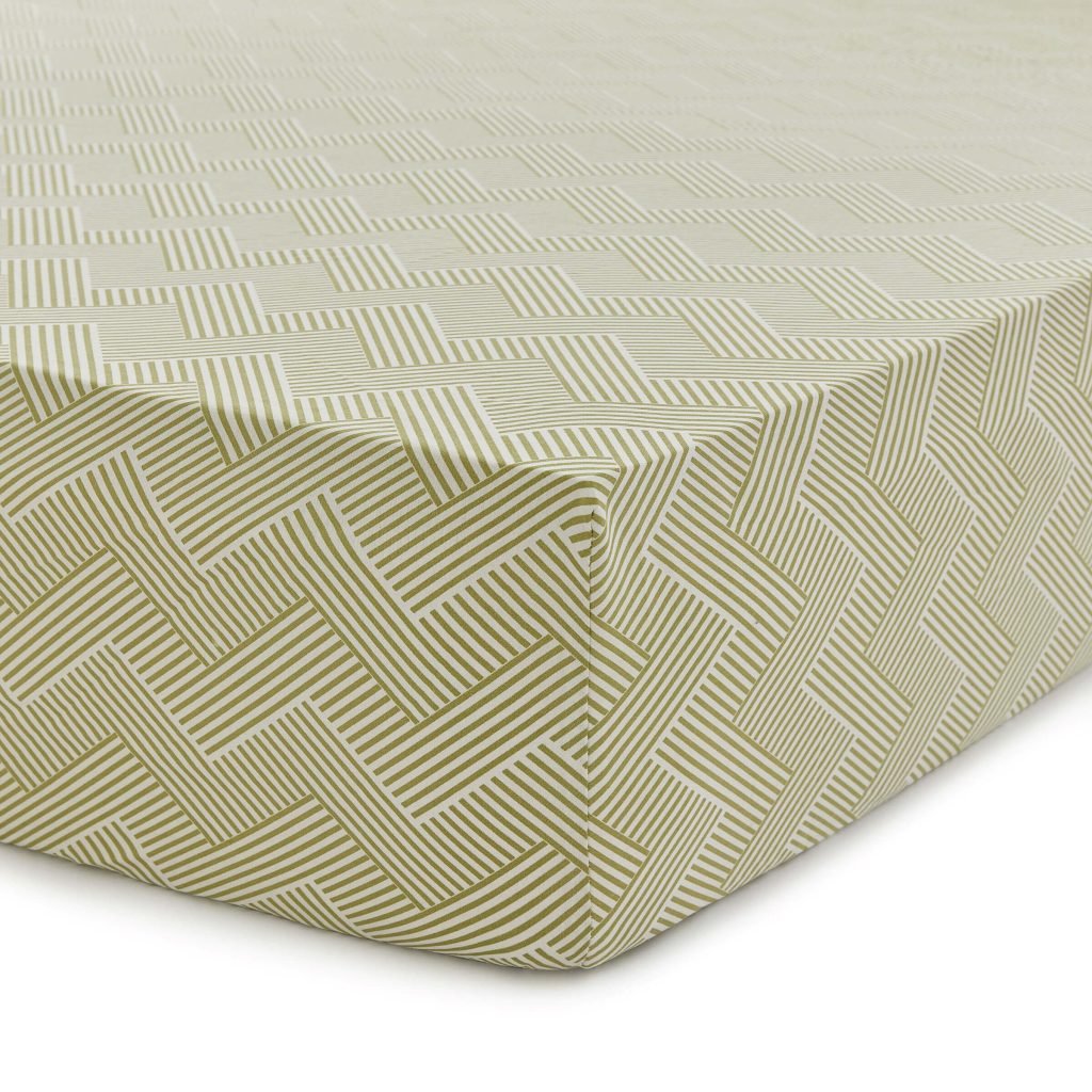 Sanderson Palm House Double Fitted Sheet, Botanical Green