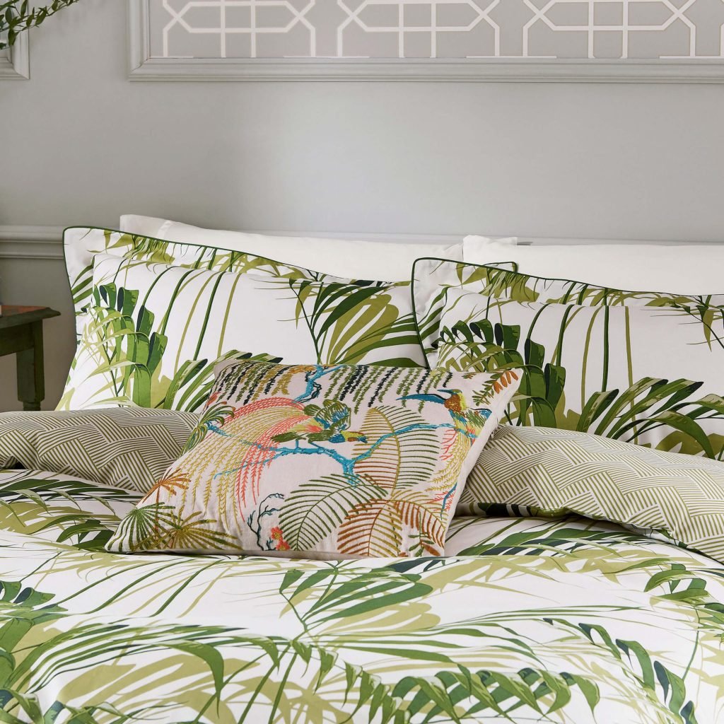 Sanderson Palm House Kingsize Duvet Cover, Botanical Green