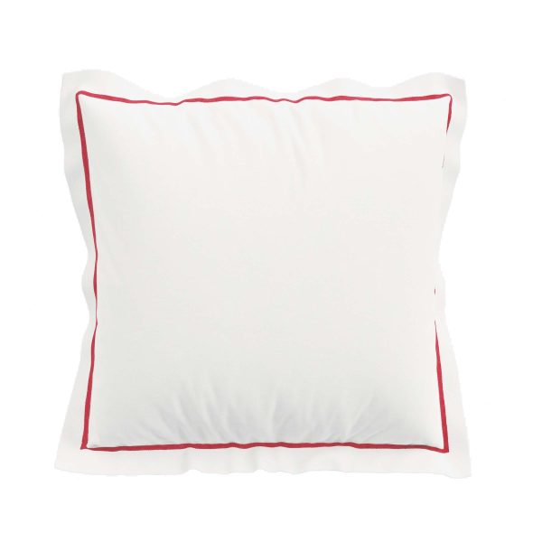 Sanderson Rubus Pair of Square Pillowcases Raspberry | Bed Sava