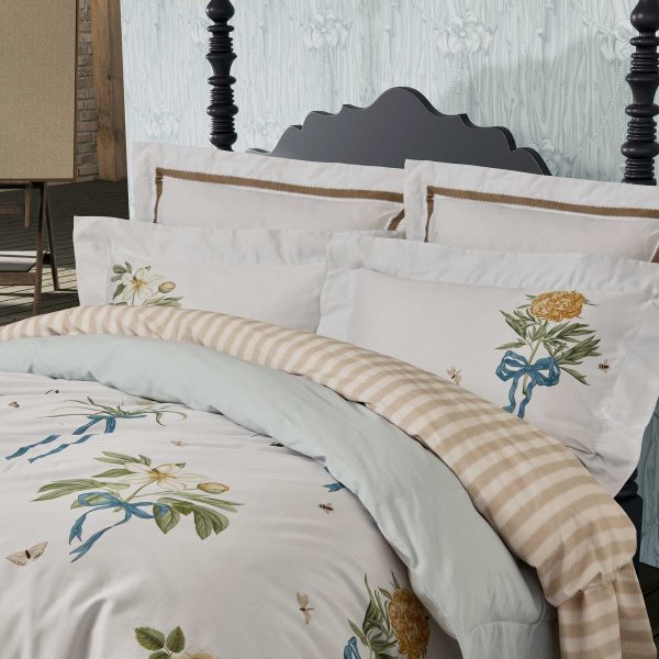 Sanderson Giles Deacon Cupids Beau Kingsize Duvet Cover Set Quince  Chalk | Bed Sava