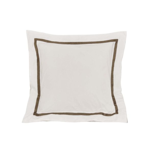 Sanderson Giles Deacon Regency Aperigon Pair of Square Pillowcases Alabaster | Bed Sava