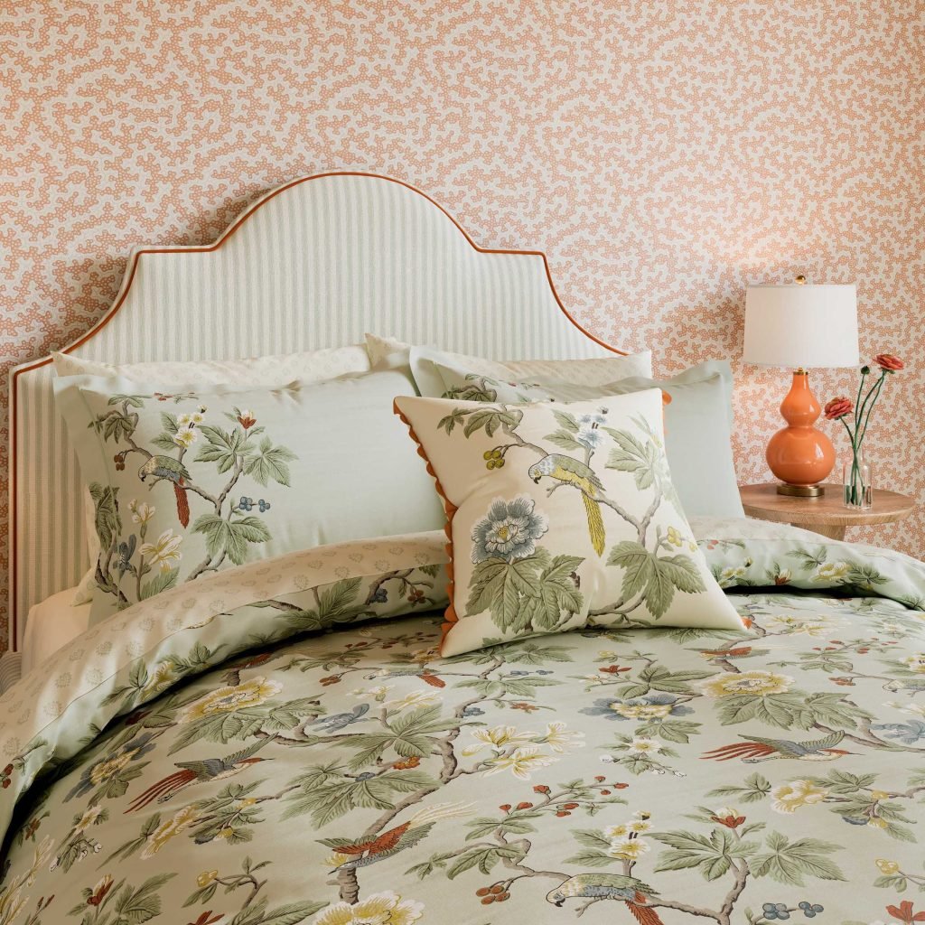 Sanderson x National Trust Lophura Single Duvet Cover Set, English Grey