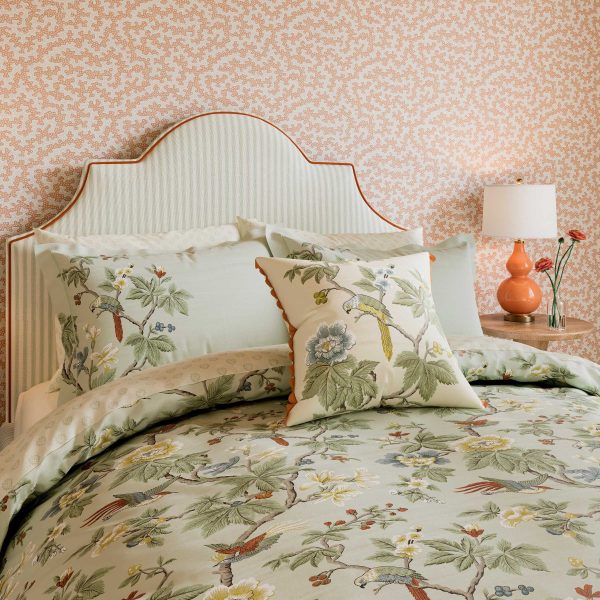Sanderson x National Trust Lophura Double Duvet Cover Set English Grey | Bed Sava